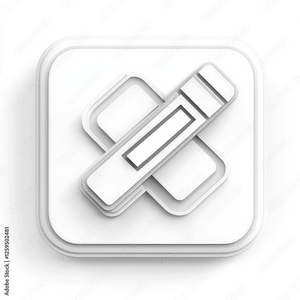 3D emergency icon symbolizing urgent situations on white background, for urgent responses. 3D emergency icon symbolizing urgent situations on white background, for urgent responses.