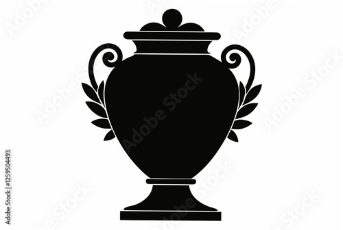 urn  silhouette  vector illustration
