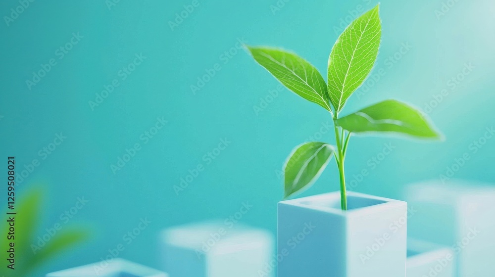 A symbolic image of a growing bar chart sprouting like a plant. A symbolic image of a growing bar chart sprouting like a plant.