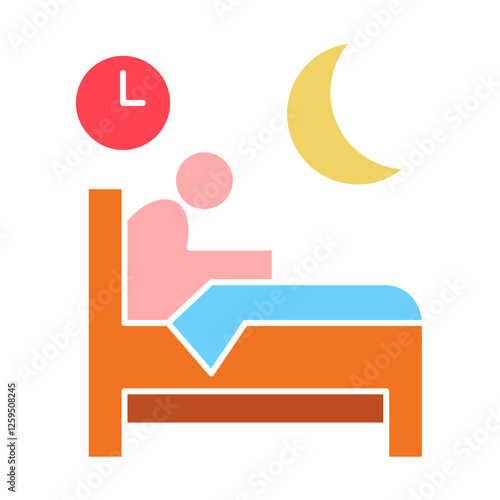 Insomnia Icon, Sleepless disorder, depression