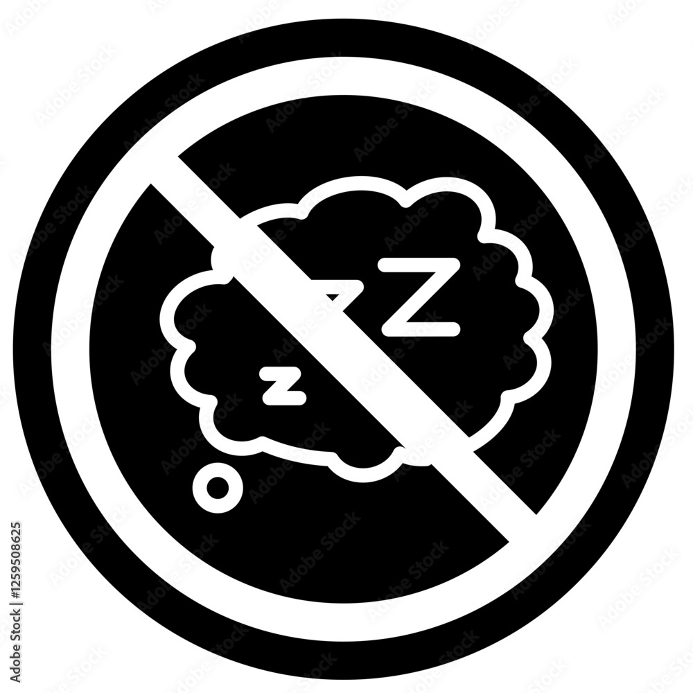 Insomnia Icon, Sleepless disorder, depression Insomnia Icon, Sleepless disorder, depression