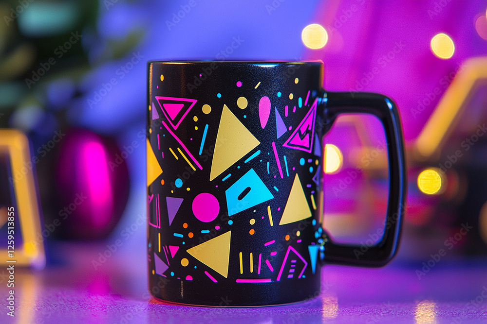 Obraz premium A retro 80s style mug