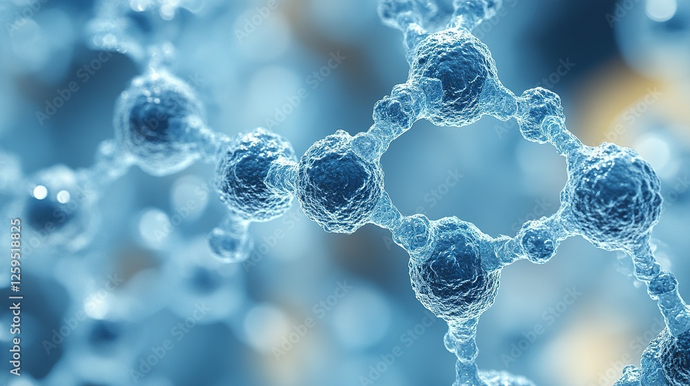 Microscopic View of a Complex Molecular Structure Microscopic View of a Complex Molecular Structure