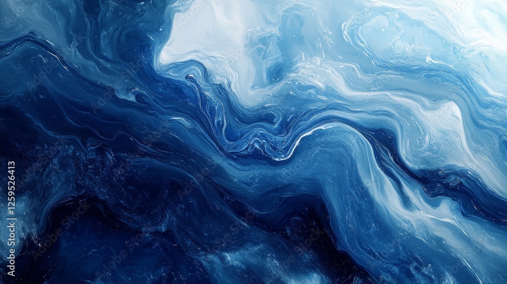 Abstract background with swirling water patterns and deep blue hues. Featuring shades of blue and white. Ideal for calming design themes. Abstract background with swirling water patterns and deep blue hues. Featuring shades of blue and white. Ideal for calming design themes.