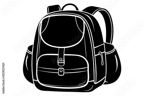 backpack  silhouette  vector