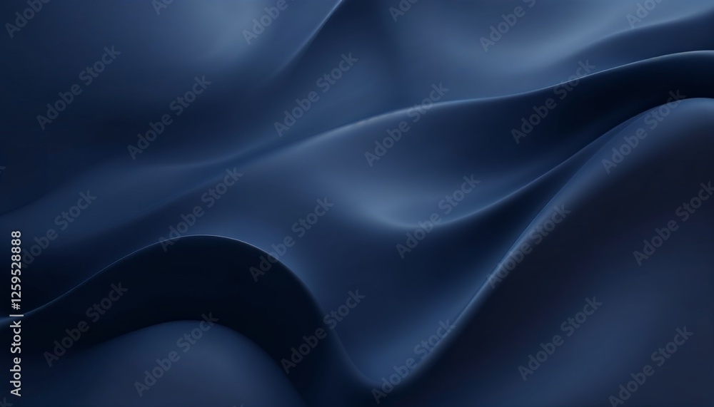 Obraz premium Deep Blue Abstract Waves Serene Gradient Soft Fabric Texture