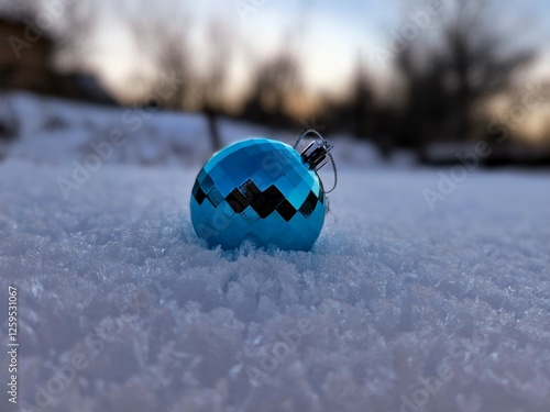 blue christmas ball