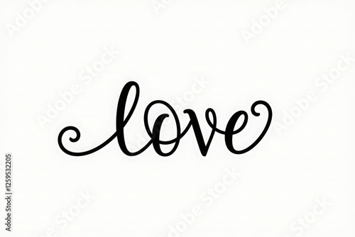 Love typography heart image, 