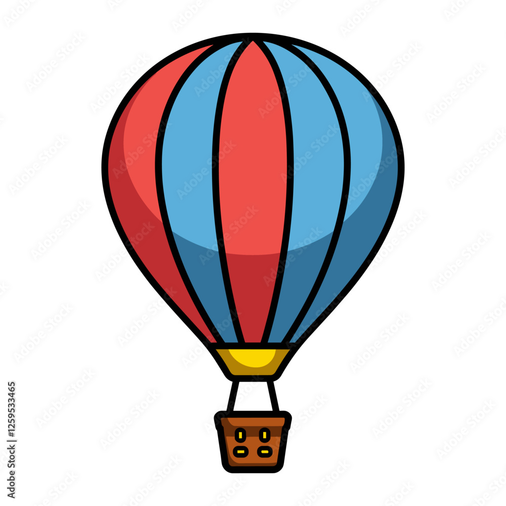 Naklejka premium Cartoon Hot Air Balloon