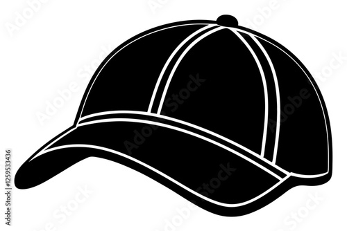 baseball cap  silhouette  vector