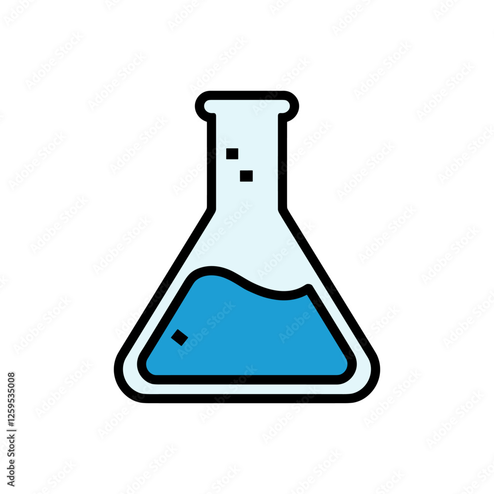 Cartoon Erlenmeyer Flask Icon Cartoon Erlenmeyer Flask Icon