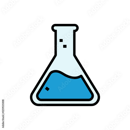Cartoon Erlenmeyer Flask Icon