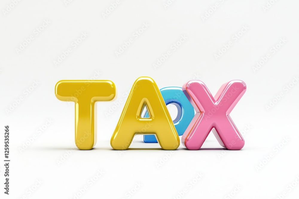 3D icon representing tax obligations with a modern, minimalist design on a white background.