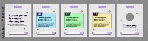 editable carousel slide template for social media posts