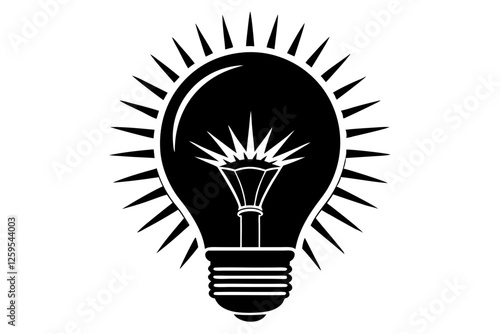 energy bulb  silhouette  vector