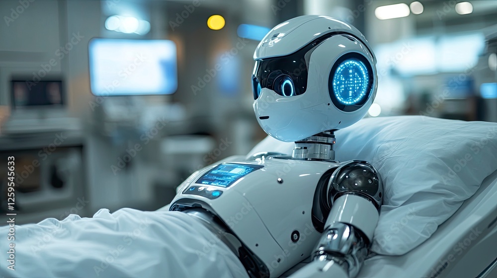 Healthcare robot conducting physical assessment of patient using multiple sensors Healthcare robot conducting physical assessment of patient using multiple sensors