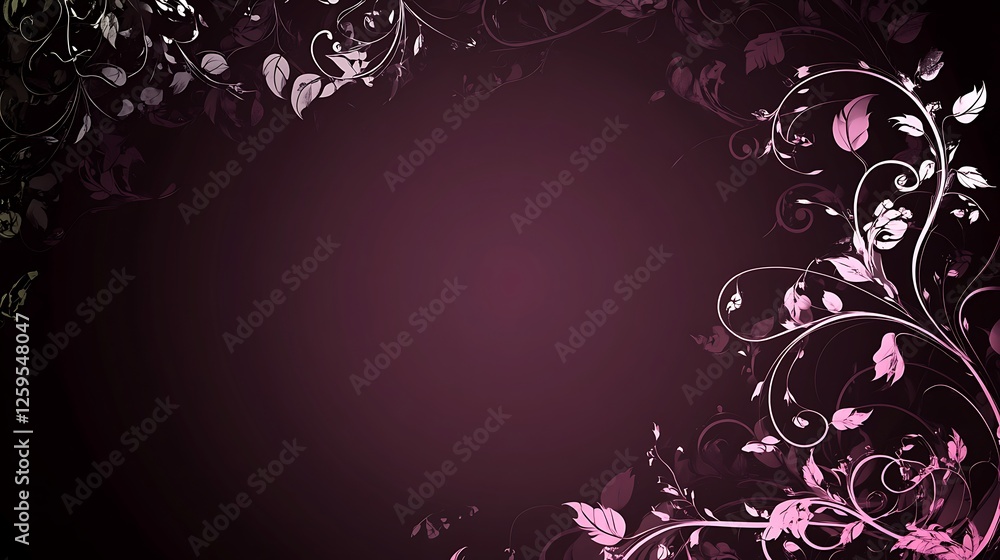 Floral frame, dark background, design, invitation Floral frame, dark background, design, invitation