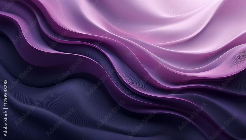 Obraz premium Gradient Wave Serenity Purple Abstract Design Background