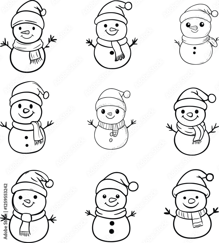 Cute Snowman SVG With Santa Hat Svg, Christmas Svg Cute Snowman SVG With Santa Hat Svg, Christmas Svg