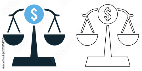 Business law icon vector, corporate, legal, and financial themes