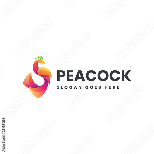 Peacock Gradient Colorful Logo