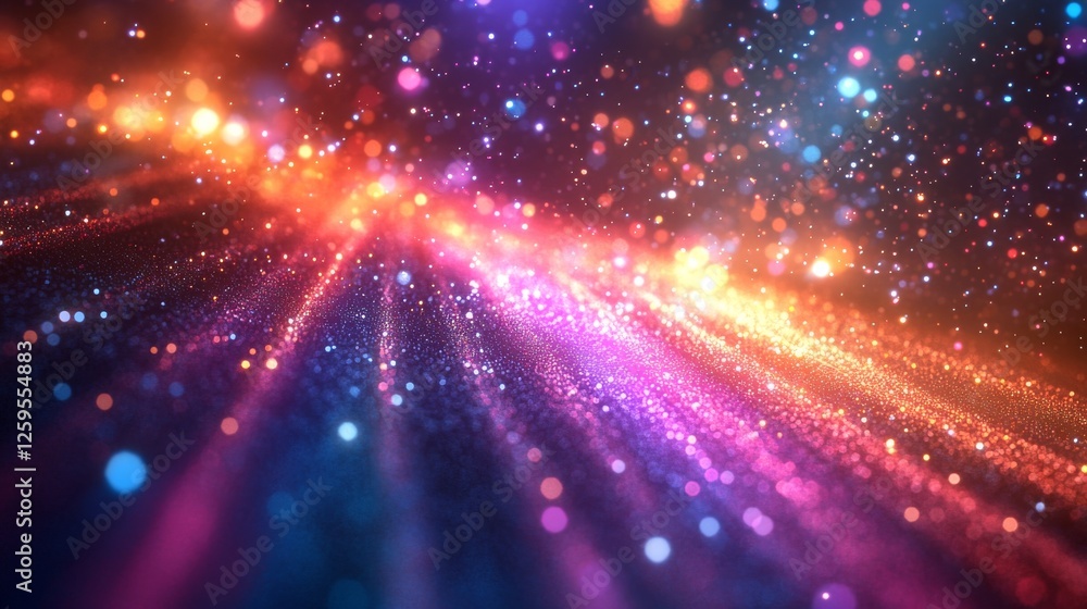 Obraz premium Abstract cosmic flare rays background. Featuring cosmic flare rays and vivid colors. Emphasizing depth and motion. Ideal for space and dynamic themes.