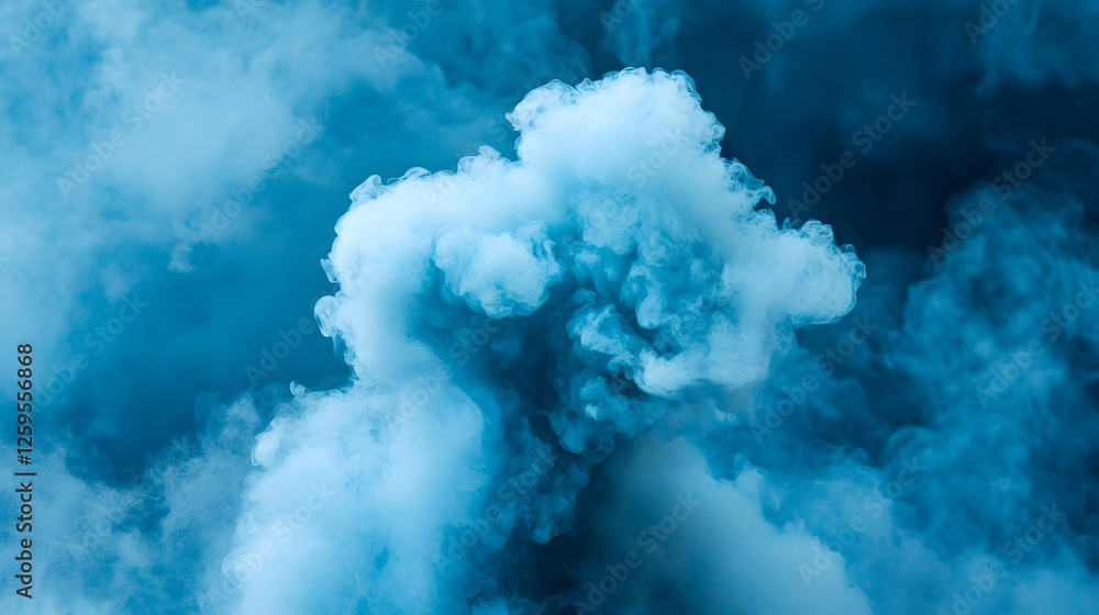 Naklejka premium Soft Blue Smoke Against Dark Background for Creative Projects