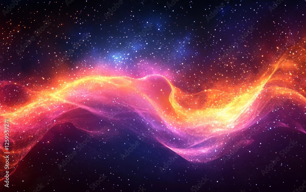 Abstract cosmic flare waves background. Featuring cosmic flare waves and vivid colors. Emphasizing movement and depth. Ideal for space and artistic themes. Abstract cosmic flare waves background. Featuring cosmic flare waves and vivid colors. Emphasizing movement and depth. Ideal for space and artistic themes.