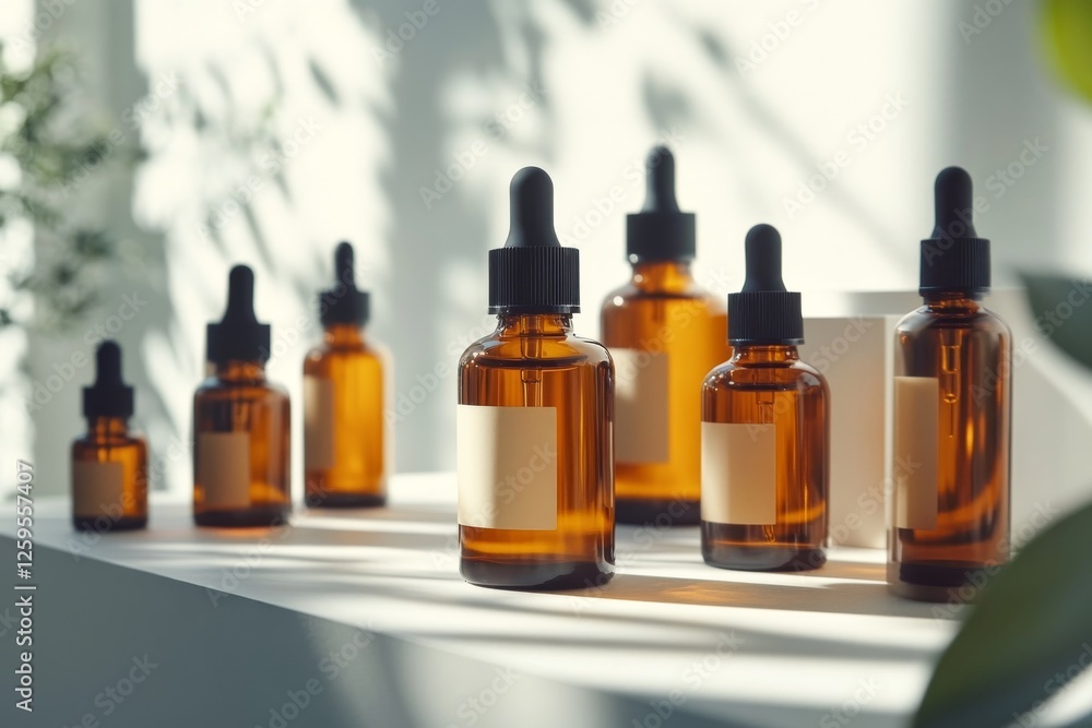 Amber Glass Dropper Bottles Skincare Essential Oils Beauty Products Natural Cosmetics Amber Glass Dropper Bottles Skincare Essential Oils Beauty Products Natural Cosmetics