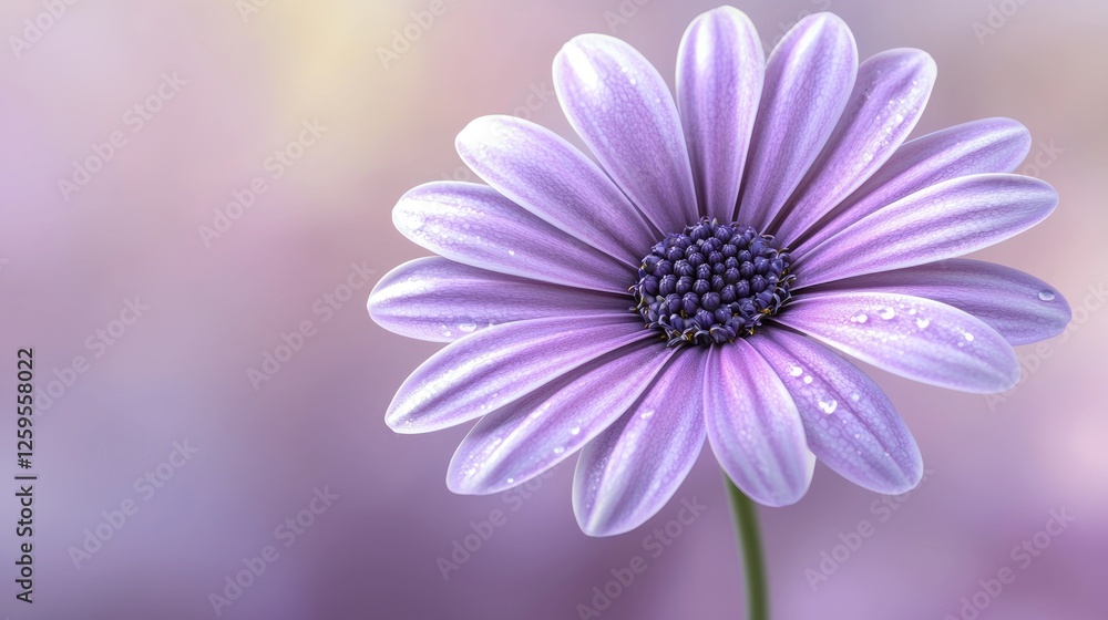 Obraz premium Serene Lavender Daisy: A Close-Up of Nature's Beauty