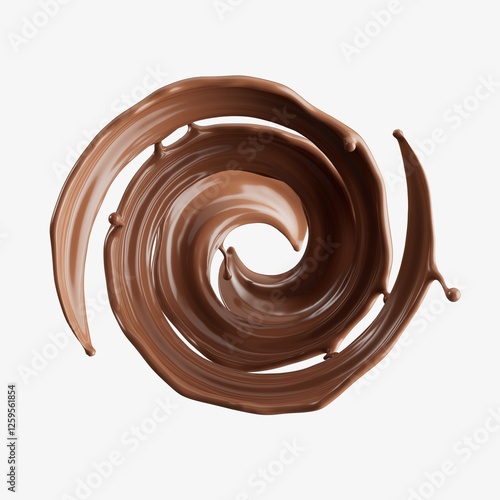 Chocolate Milk splash 3d realistic