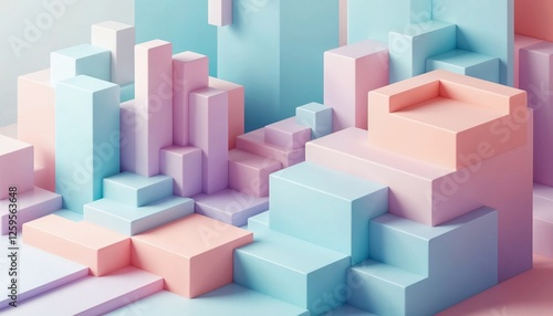 Wallpaper Mural Pastel Geometric Cityscape Minimalist Dreamy Architecture Design Torontodigital.ca