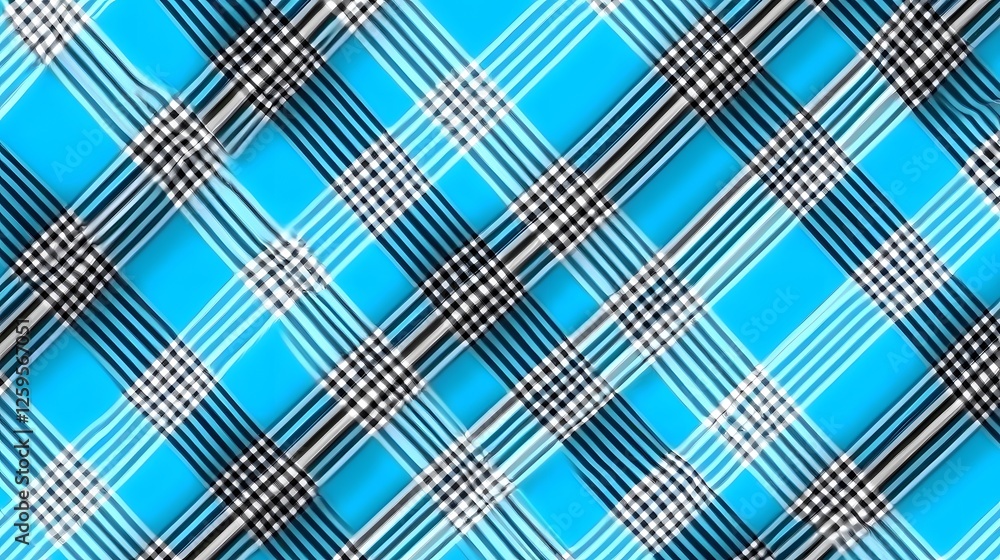 Blue Checked Pattern with Lines and Contrasting Shades and Textures Blue Checked Pattern with Lines and Contrasting Shades and Textures