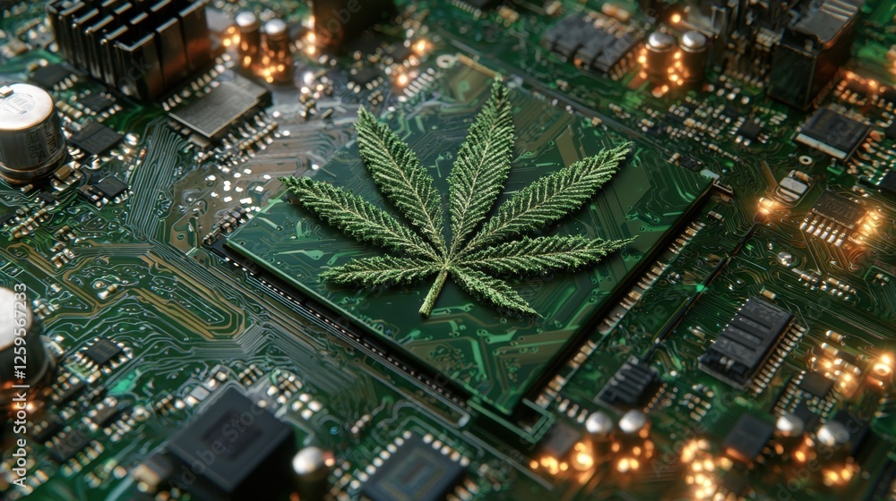 Obraz premium Hemp fiber-reinforced processors for sustainable computing