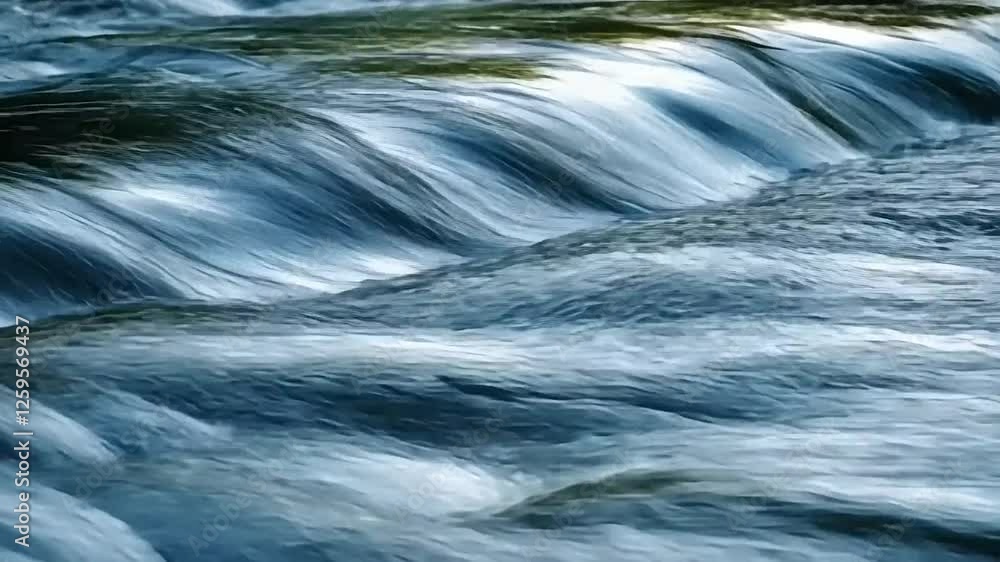 Abstract Close-Up of Flowing Water, Stream Cascades and Ripples Abstract Close-Up of Flowing Water, Stream Cascades and Ripples