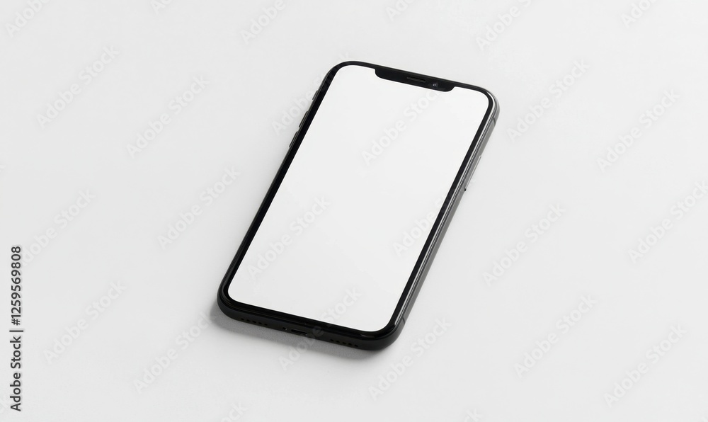 Smartphone mockup, blank screen, white background, app display, website design Smartphone mockup, blank screen, white background, app display, website design