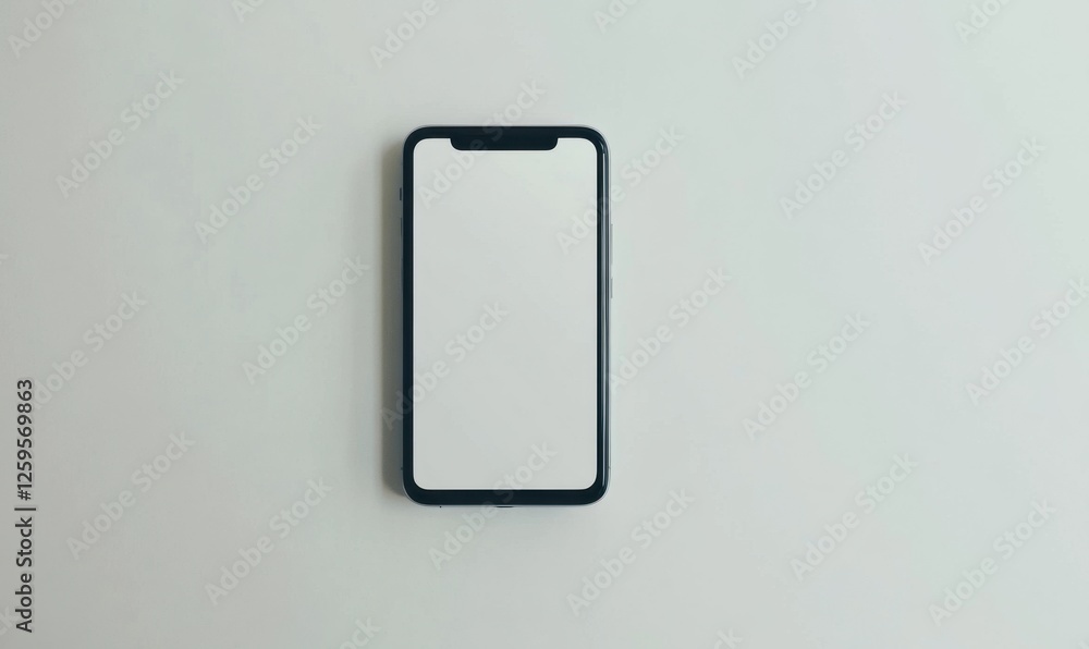 Smartphone mockup, blank screen, white background, minimal design, tech website Smartphone mockup, blank screen, white background, minimal design, tech website