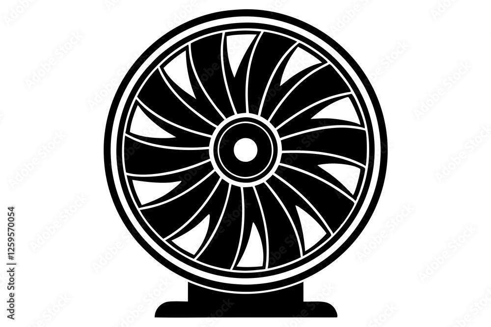 cooling fan silhouette vector cooling fan silhouette vector
