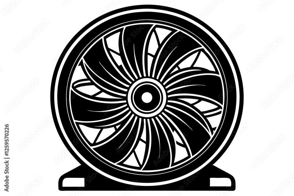 cooling fan silhouette vector cooling fan silhouette vector