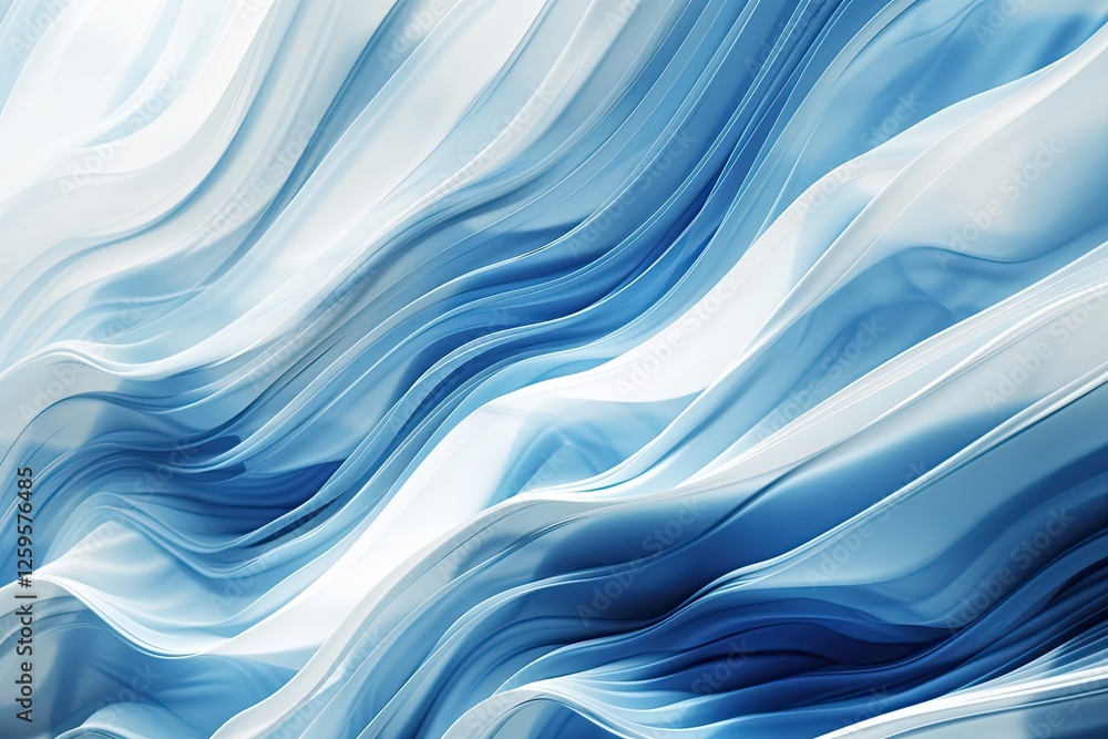 Abstract blue and white background with wavy lines Abstract blue and white background with wavy lines