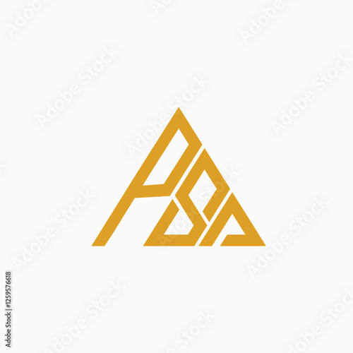 Letter Logo, Letter PSA logo design fully editable vector template