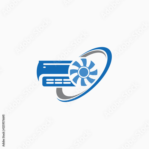Air Conditioner Logo design vector template