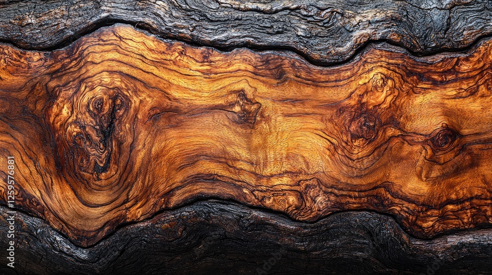Close-up view of a beautifully textured wooden surface showcasing intricate grain patterns and colors Close-up view of a beautifully textured wooden surface showcasing intricate grain patterns and colors