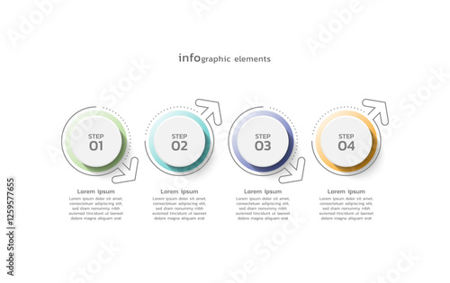 Business infographic background colorful design