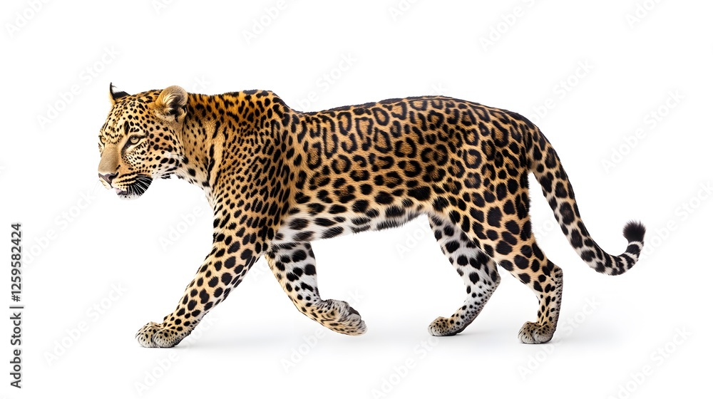 Leopard isolated over white background Leopard isolated over white background