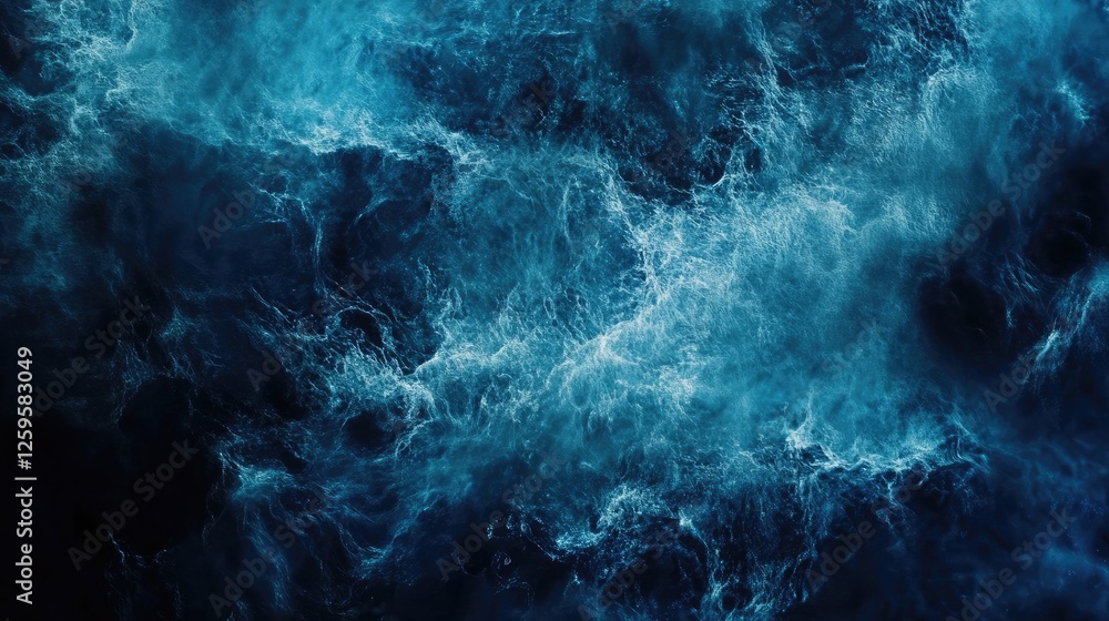 Obraz premium Blue ocean water surface background