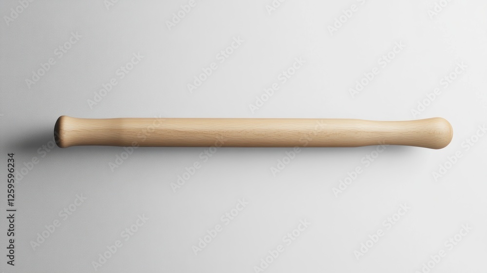 Wooden rolling pin on white background, baking tool (4) Wooden rolling pin on white background, baking tool (4)