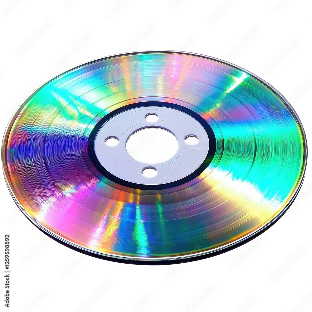 Shimmering CD Reflecting Colors Under Soft Lighting in a Dynamic Setting Shimmering CD Reflecting Colors Under Soft Lighting in a Dynamic Setting