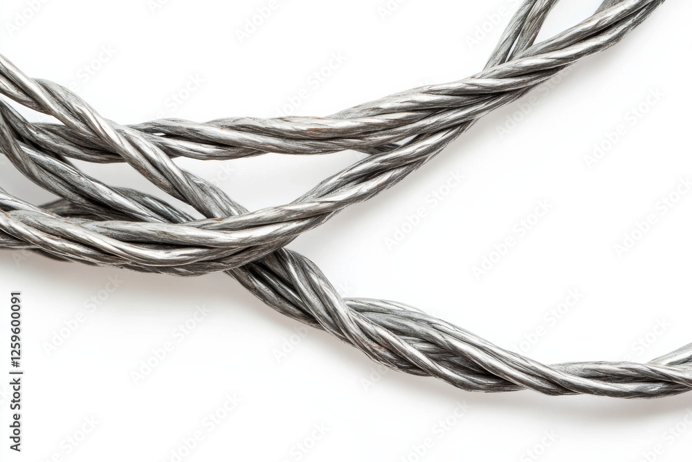 Twisted wires isolated on white Twisted wires isolated on white