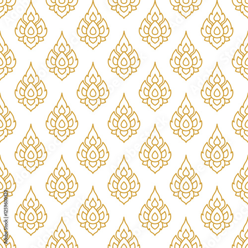 Golden Seamless Pattern Background